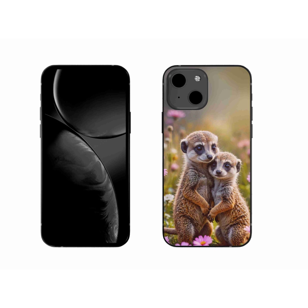 Gelový kryt mmCase na iPhone 13 - surikatí duo