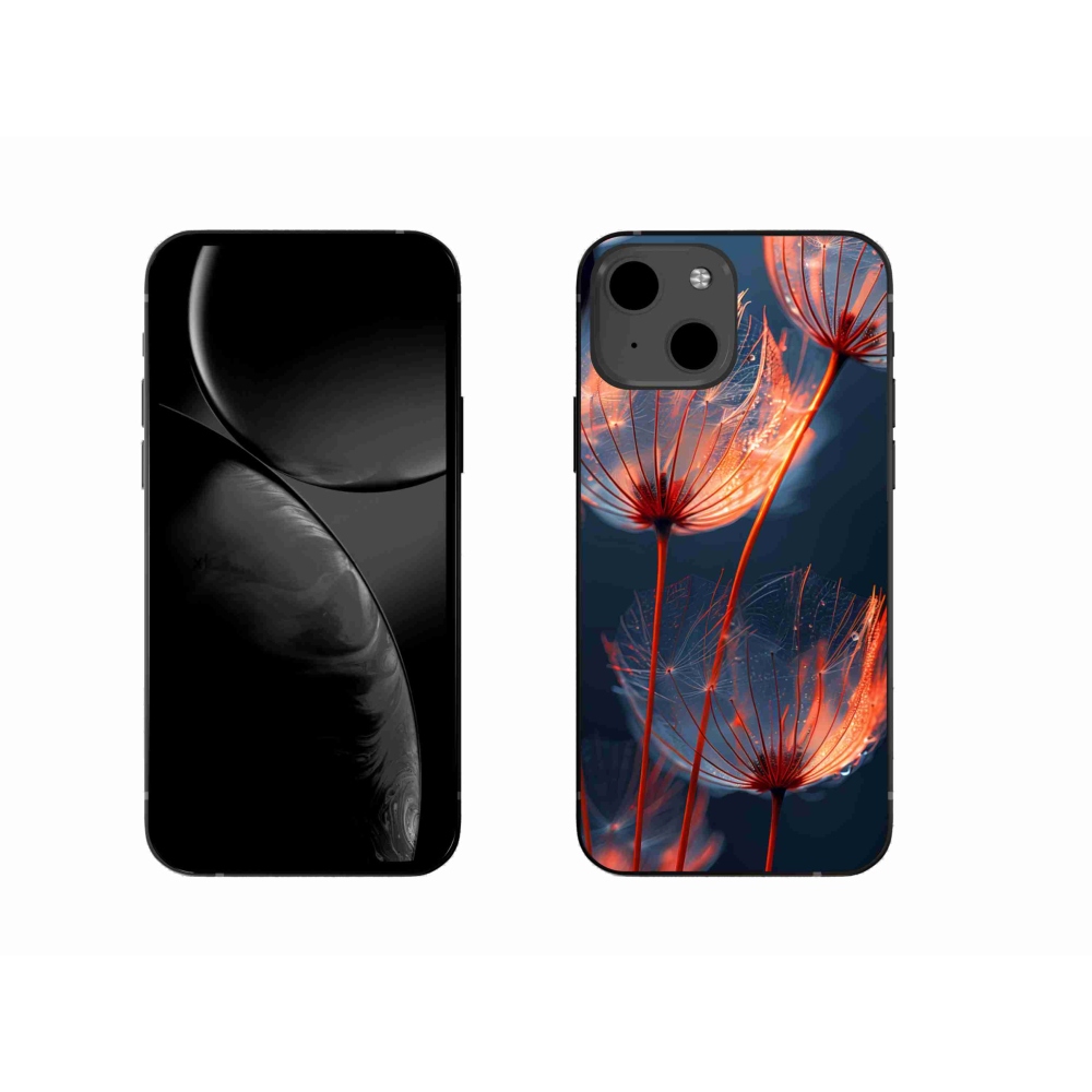 Gelový kryt mmCase na iPhone 13 - světélkující chmýří