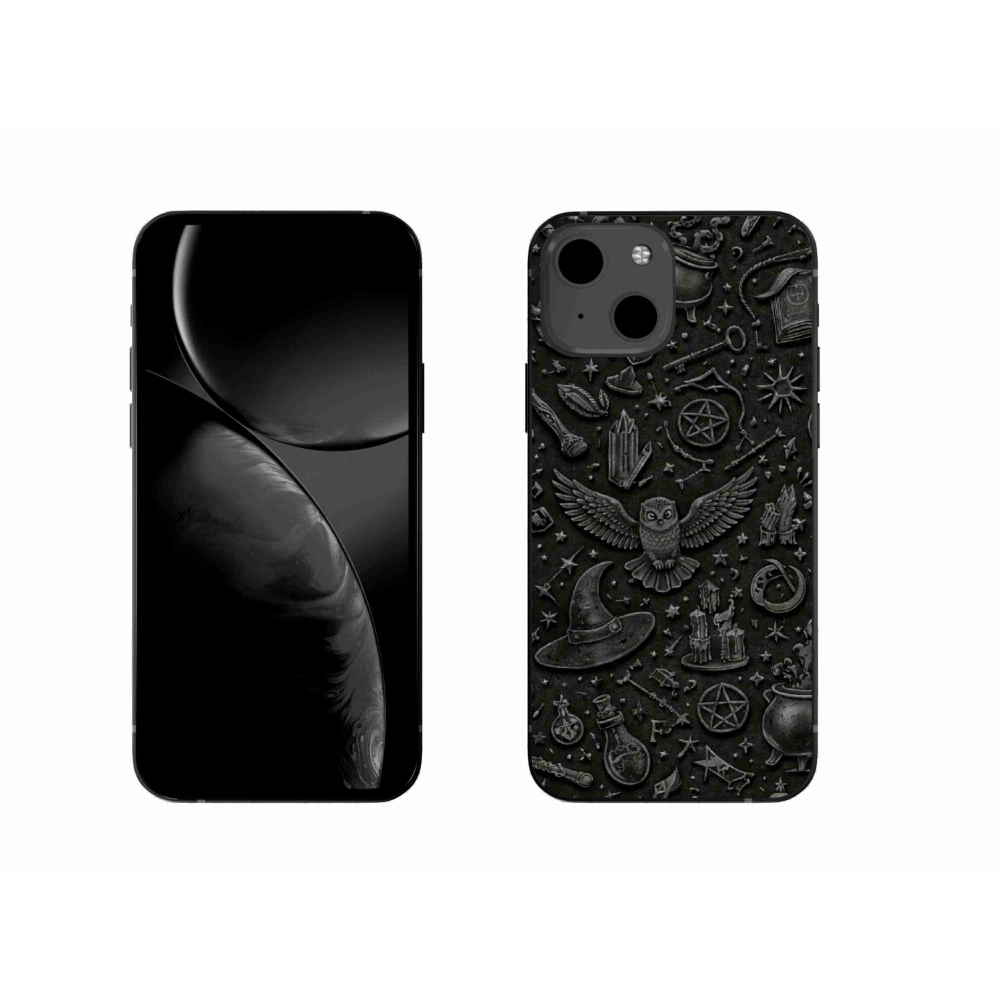 Gelový kryt mmCase na iPhone 13 - tmavý magický svět