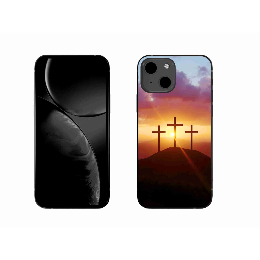 Gelový kryt mmCase na iPhone 13 - tři kříže