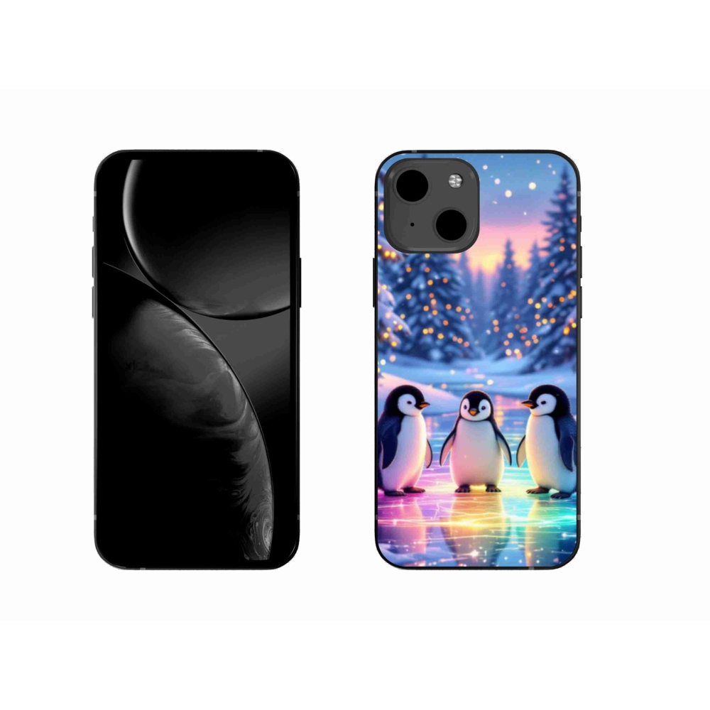 Gelový kryt mmCase na iPhone 13 - tučnáci