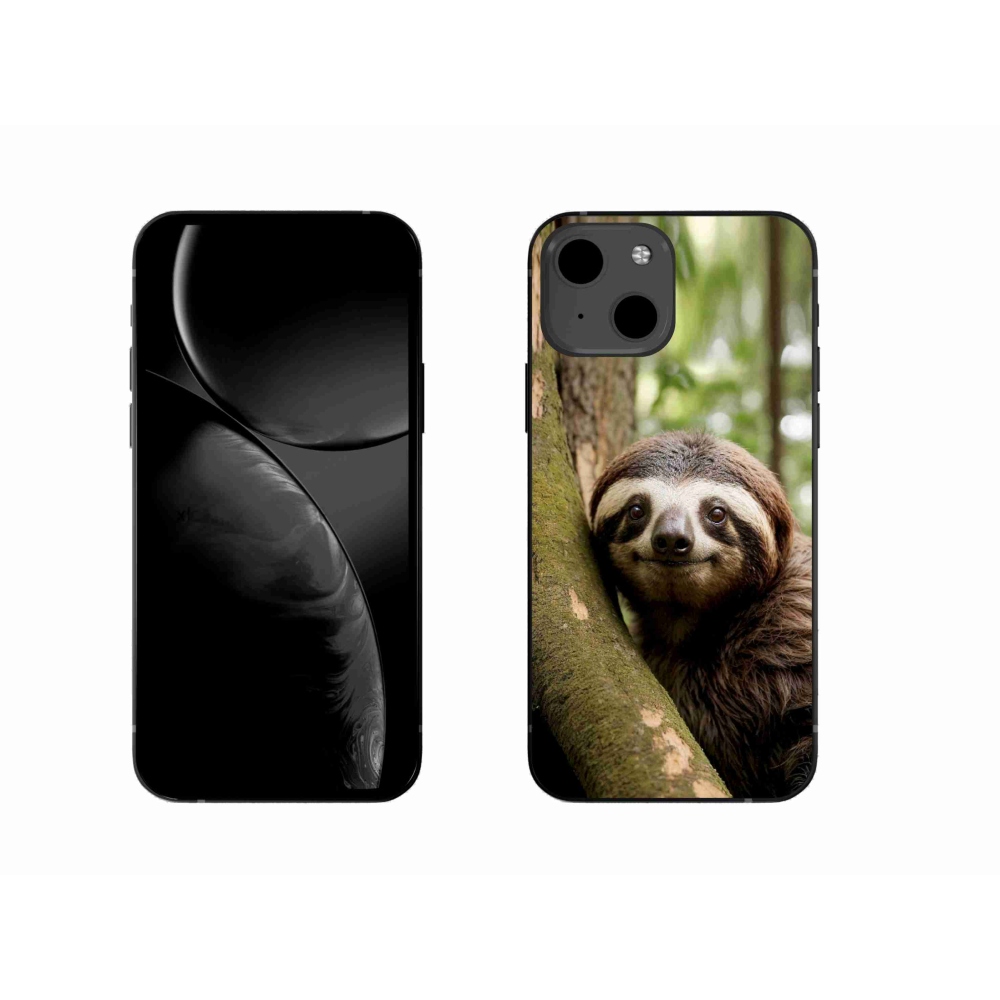 Gelový kryt mmCase na iPhone 13 - usměvavý lenochod