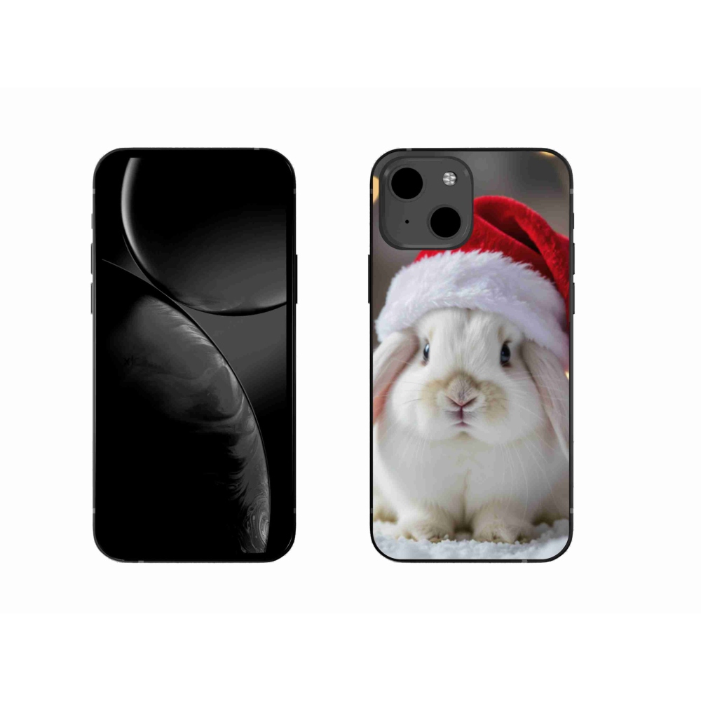 Gelový kryt mmCase na iPhone 13 - vánoční králík