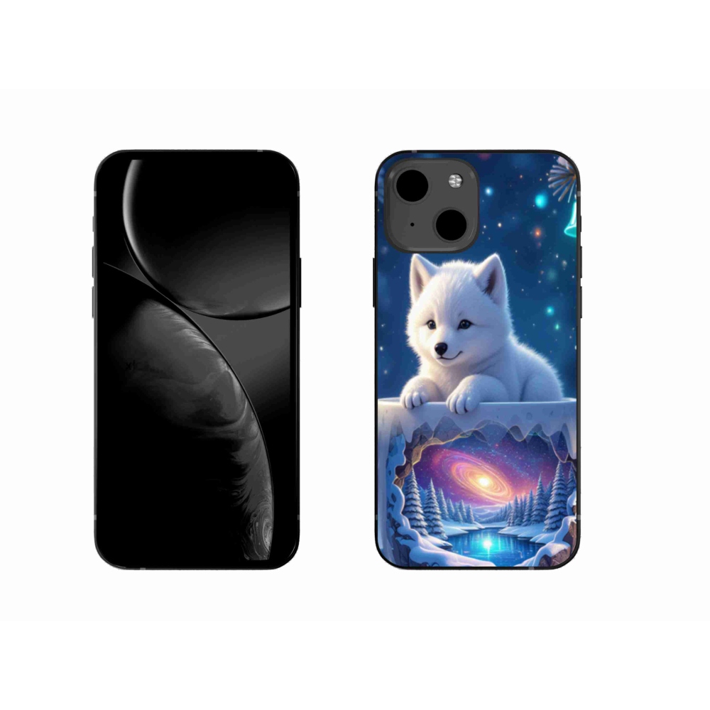 Gelový kryt mmCase na iPhone 13 - vánoční štěně