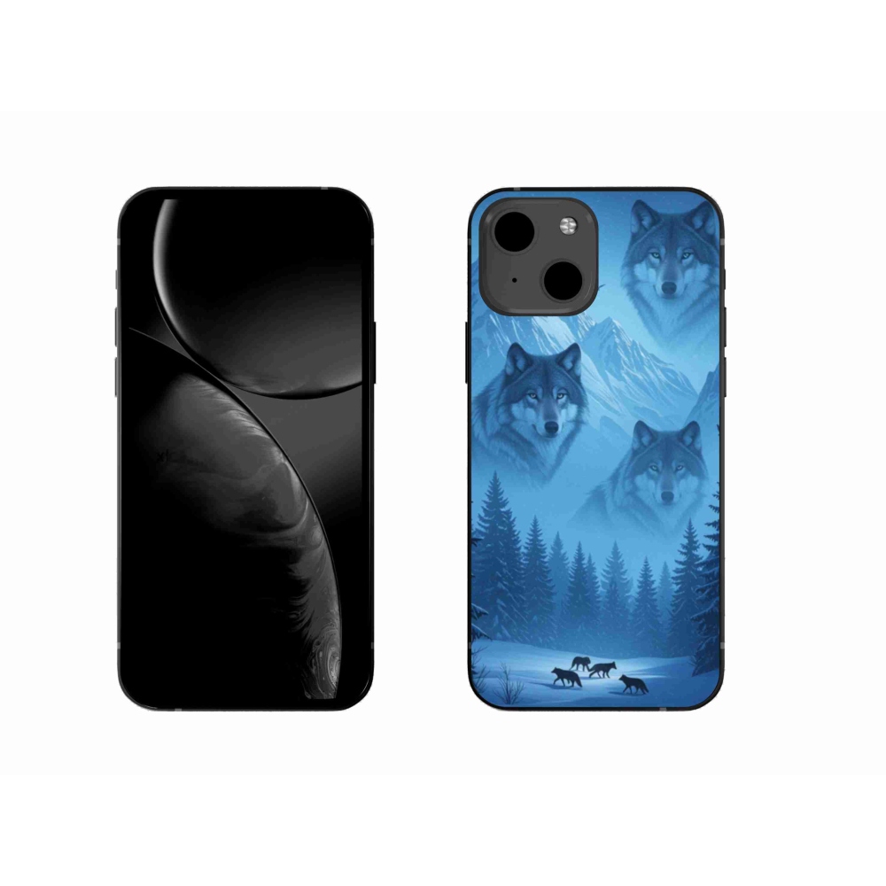 Gelový kryt mmCase na iPhone 13 - vlčí smečka