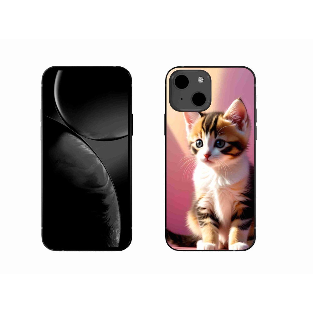Gelový kryt mmCase na iPhone 13 - zvědavé kotě 2