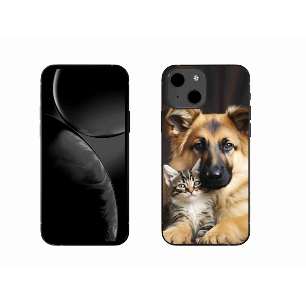 Gelový kryt mmCase na iPhone 13 - zvířecí přátelství