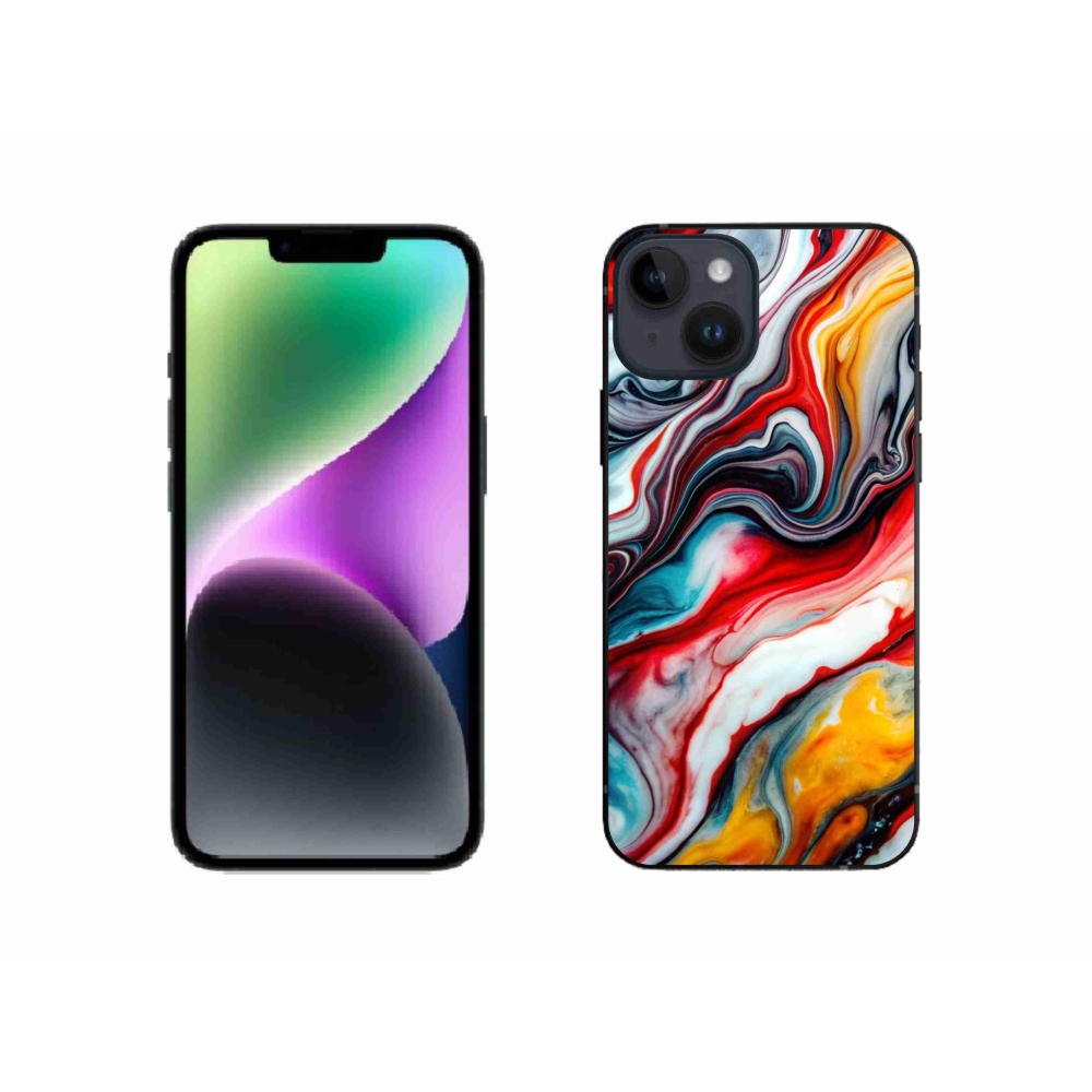 Gelový kryt mmCase na iPhone 14 - abstraktní motiv 35