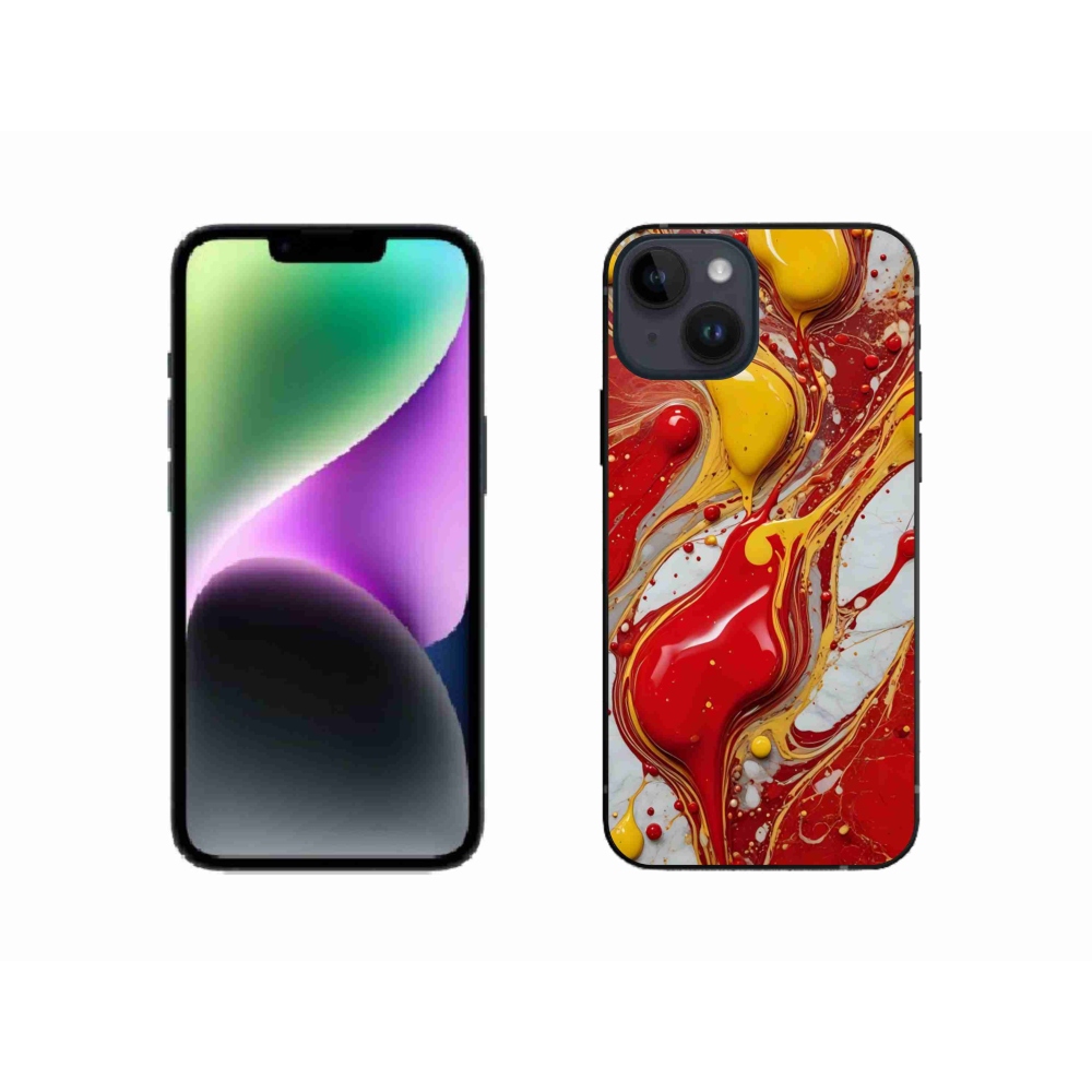 Gelový kryt mmCase na iPhone 14 - abstraktní motiv 42