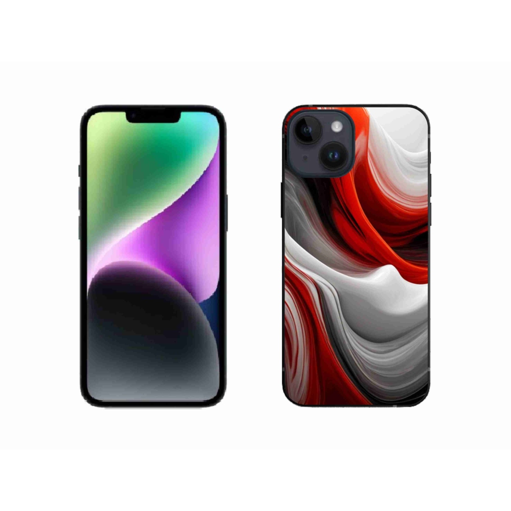Gelový kryt mmCase na iPhone 14 - abstraktní motiv 47