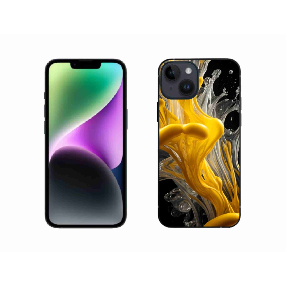 Gelový kryt mmCase na iPhone 14 - abstraktní motiv 48