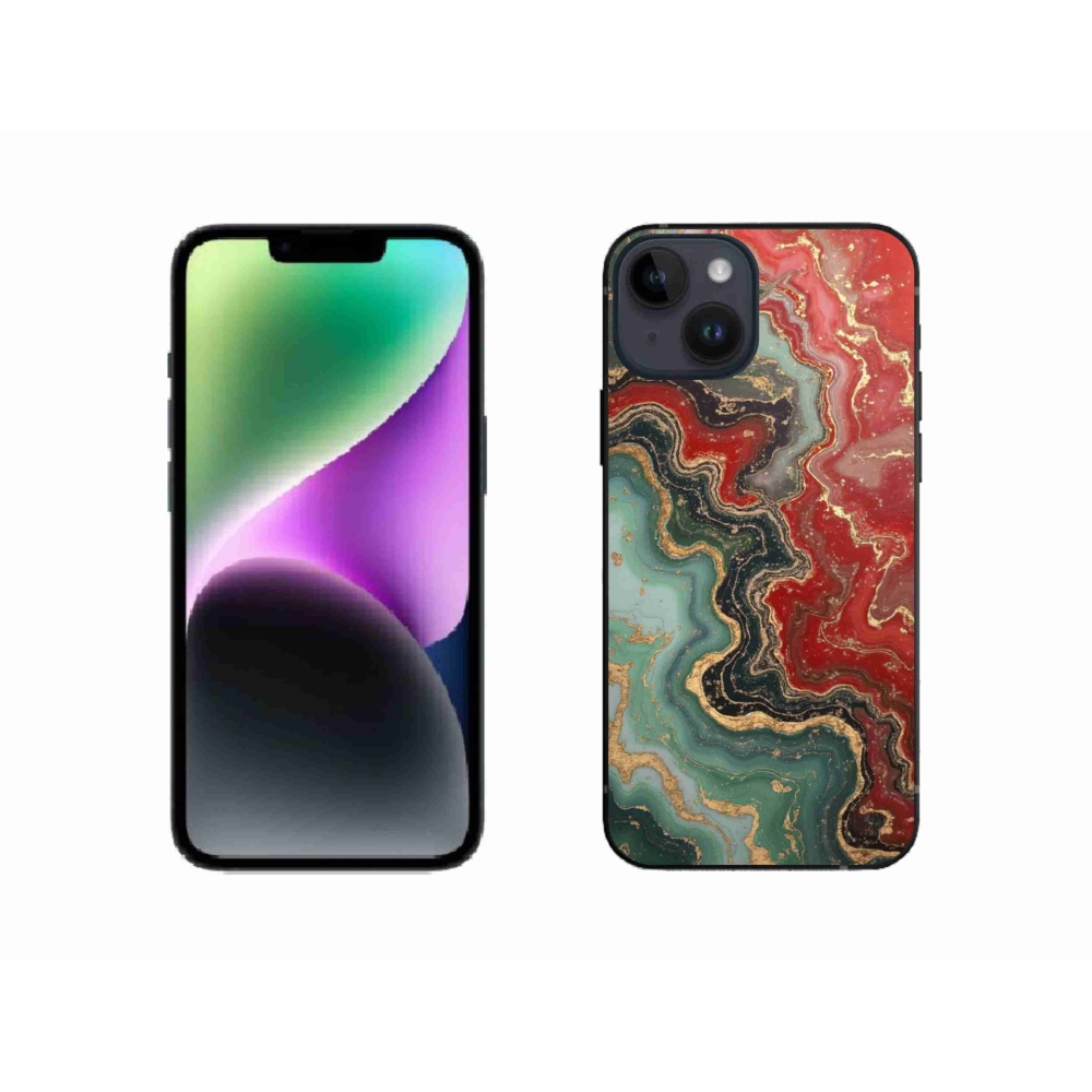 Gelový kryt mmCase na iPhone 14 - abstraktní motiv 55