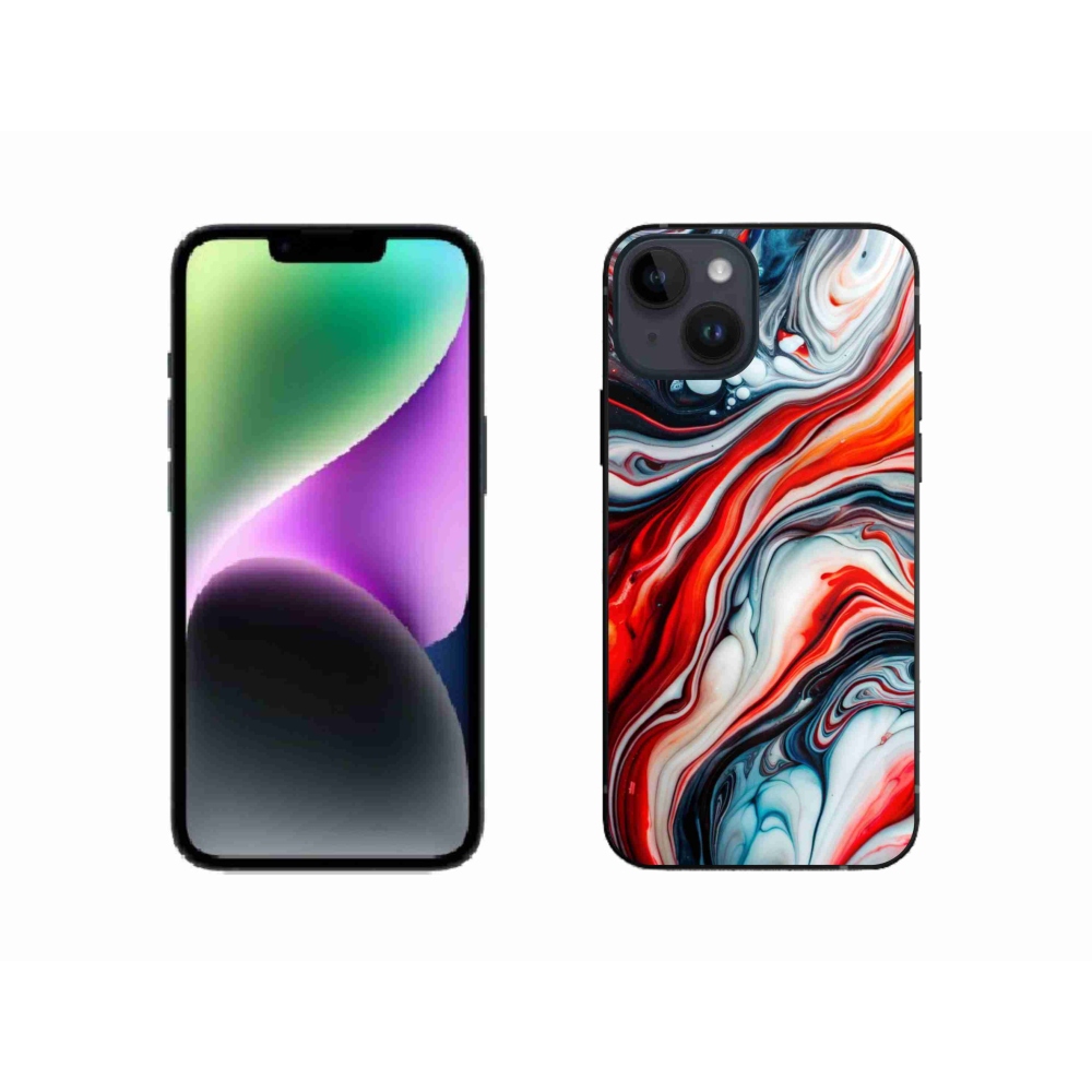 Gelový kryt mmCase na iPhone 14 - abstraktní motiv 63
