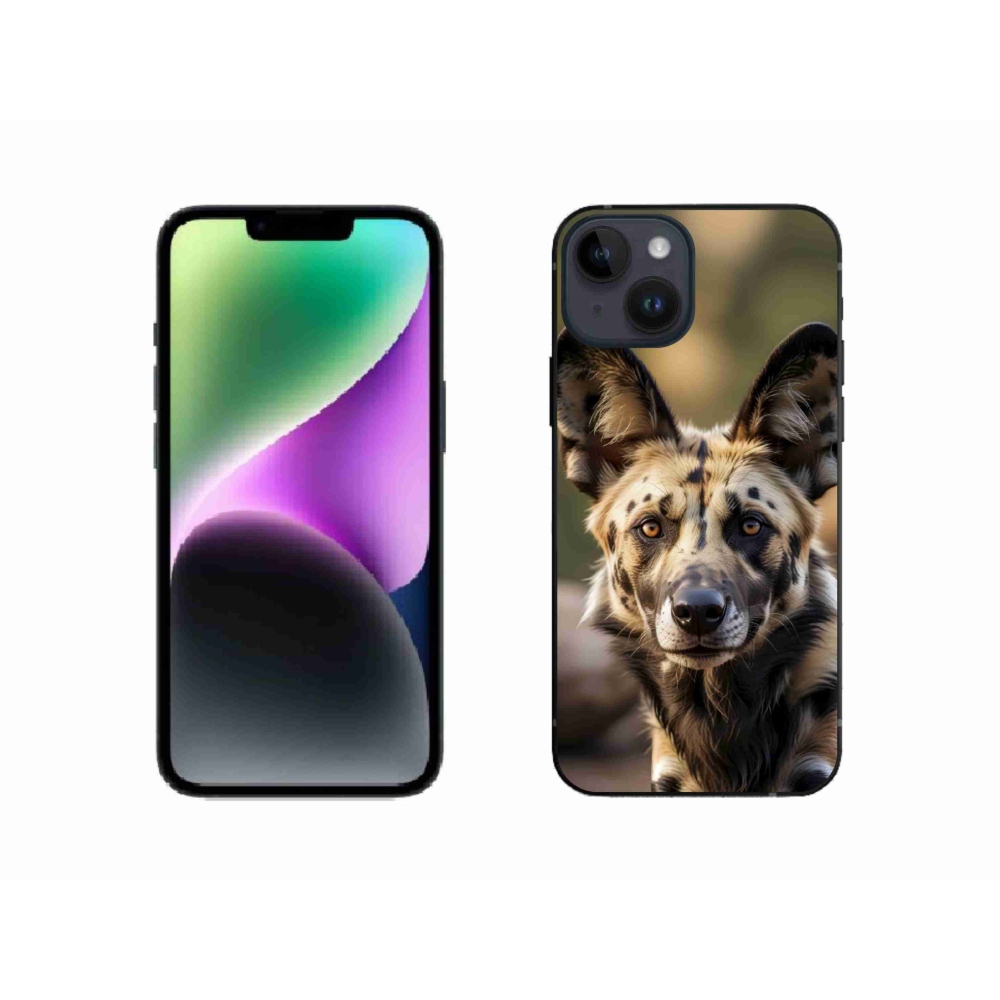 Gelový kryt mmCase na iPhone 14 - africký divoký pes