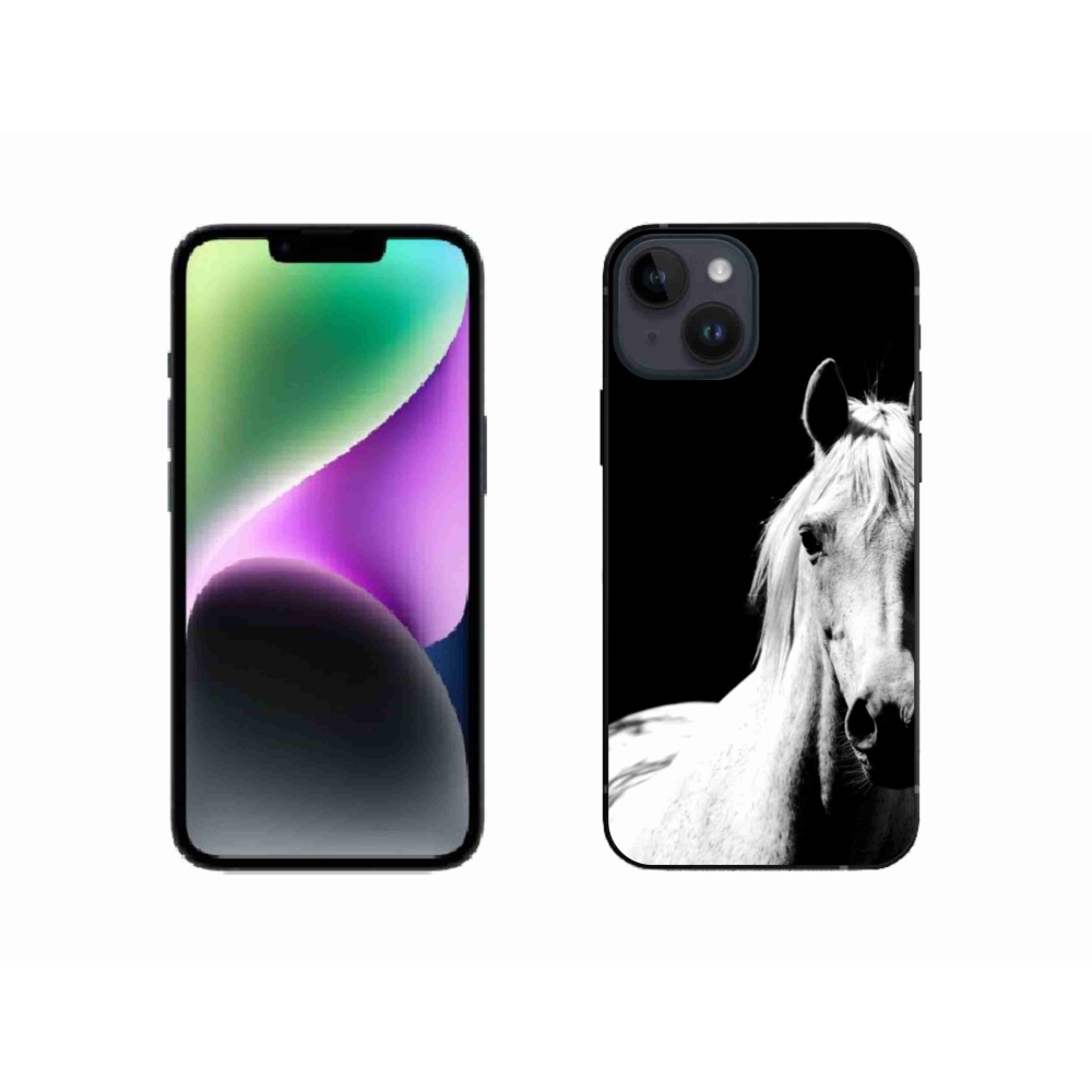 Gelový kryt mmCase na iPhone 14 - bílý kůň 5