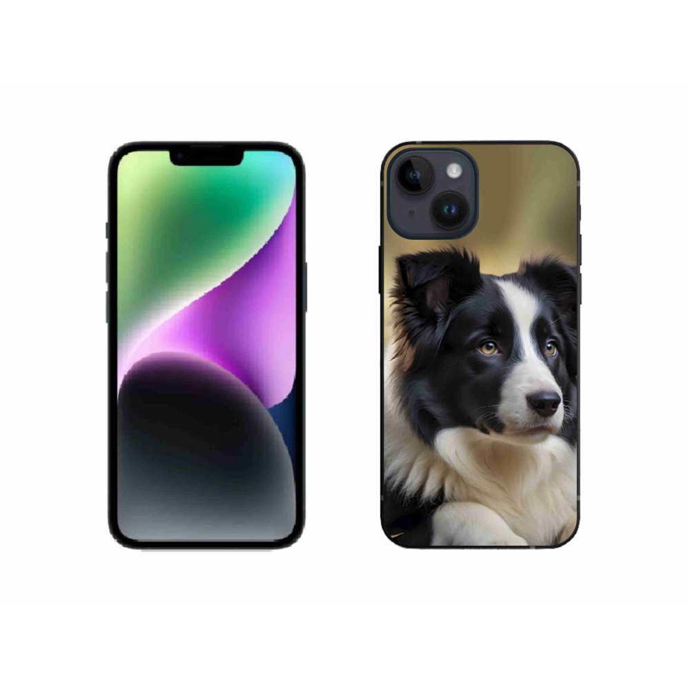 Gelový kryt mmCase na iPhone 14 - border kolie 2