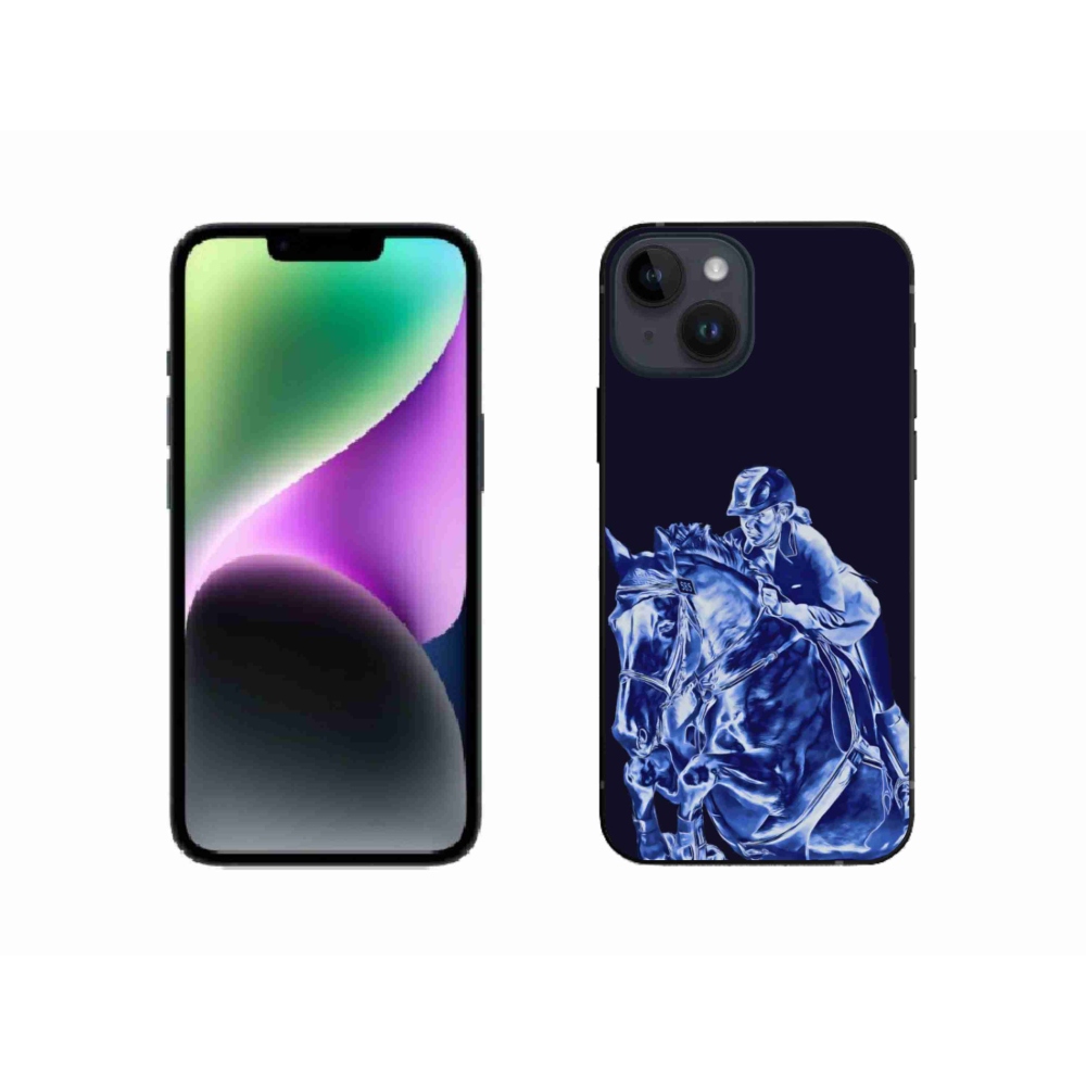 Gelový kryt mmCase na iPhone 14 - dostihový kůň