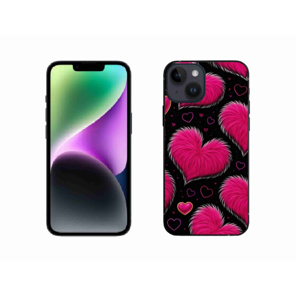 Gelový kryt mmCase na iPhone 14 - hebká srdce