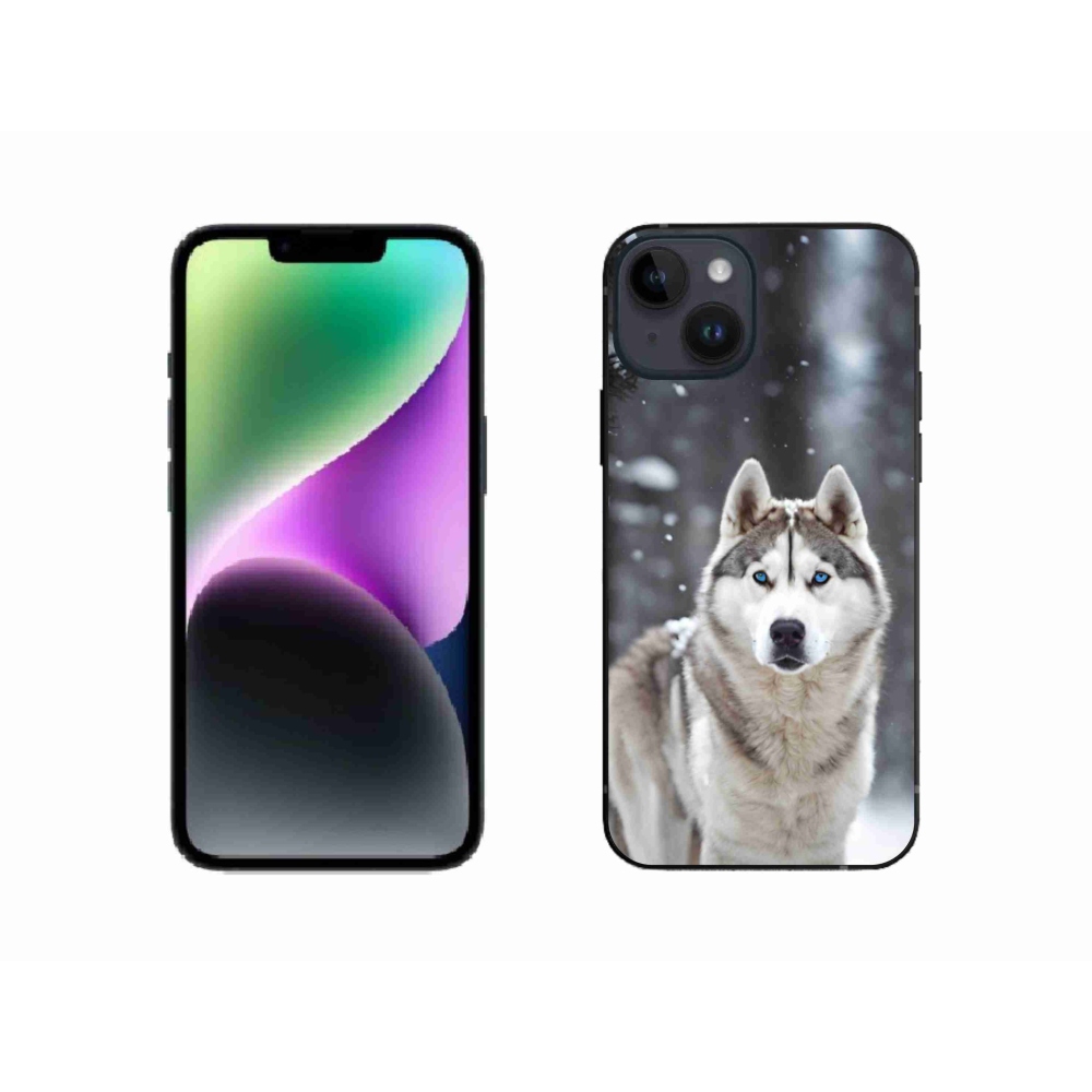 Gelový kryt mmCase na iPhone 14 - husky 2
