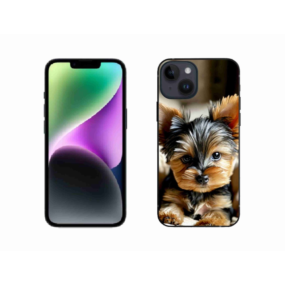 Gelový kryt mmCase na iPhone 14 - jorkšír 11
