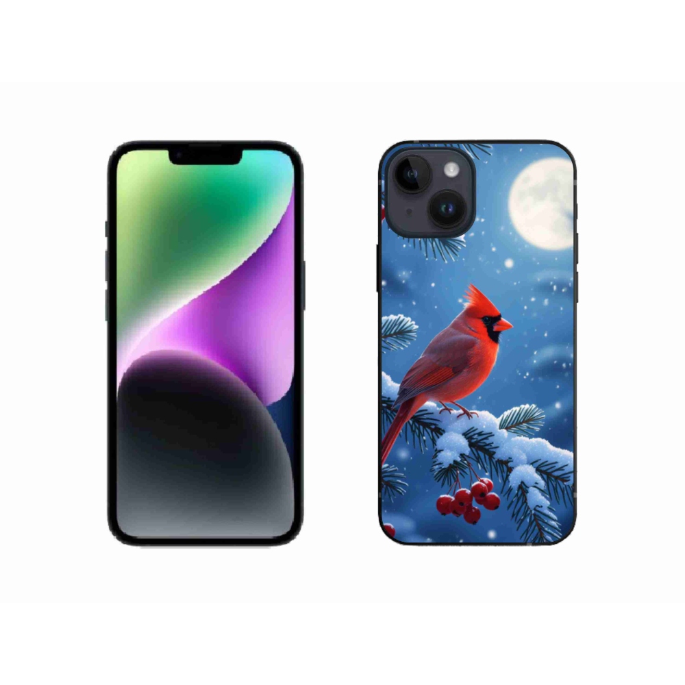 Gelový kryt mmCase na iPhone 14 - kardinál červený