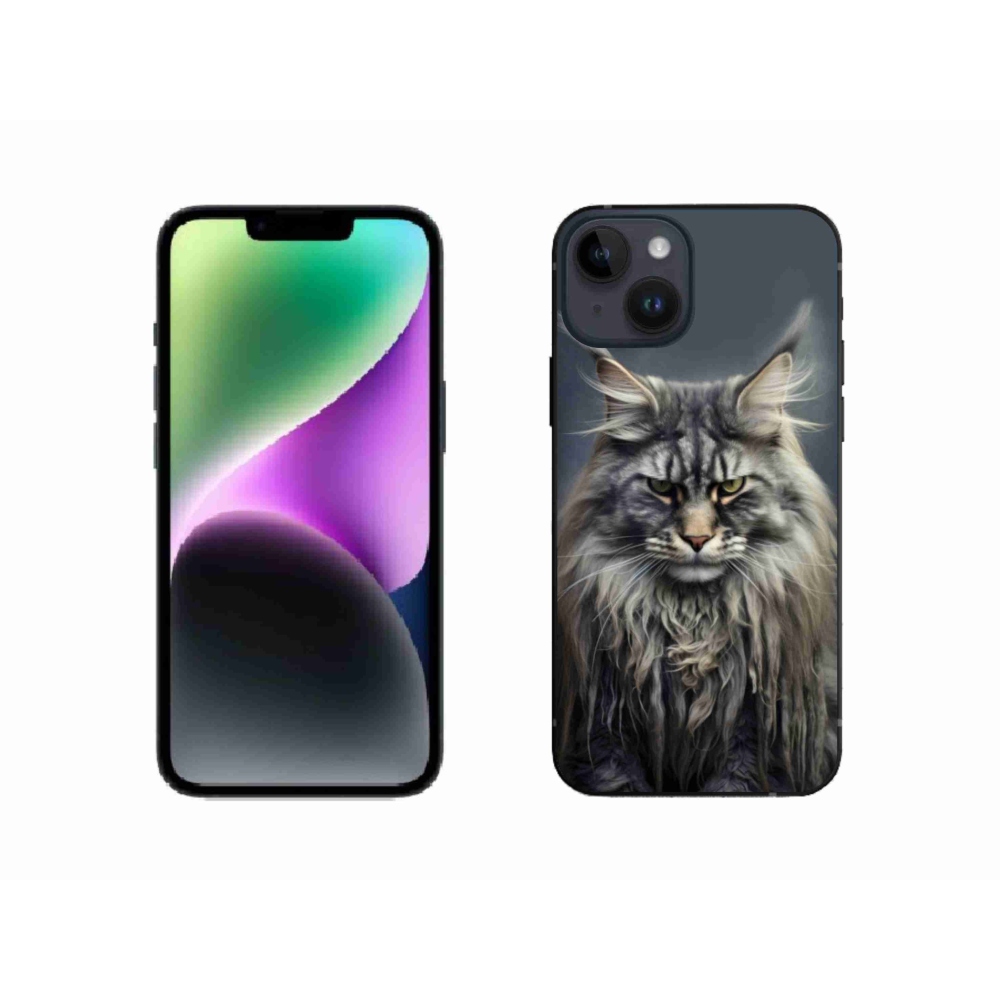 Gelový kryt mmCase na iPhone 14 - kočíčí pohled 4