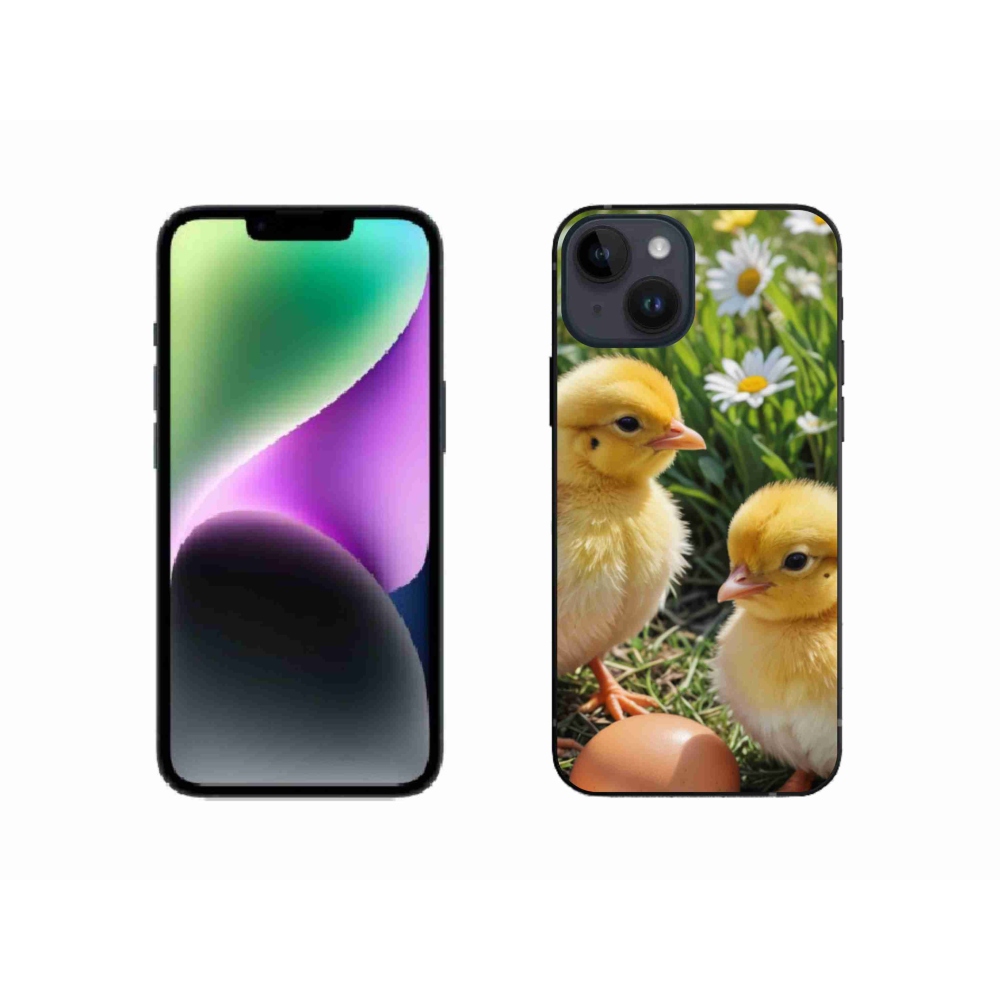 Gelový kryt mmCase na iPhone 14 - kuřátka