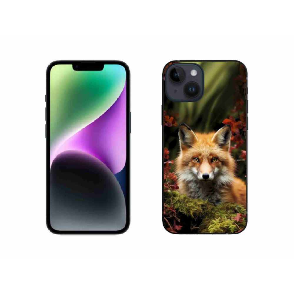 Gelový kryt mmCase na iPhone 14 - liška v lese
