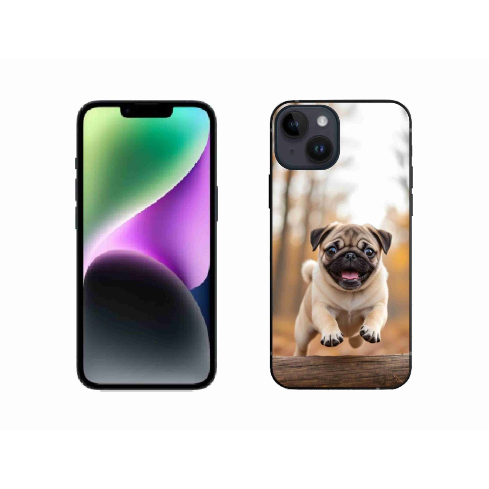 Gelový kryt mmCase na iPhone 14 - mops 2