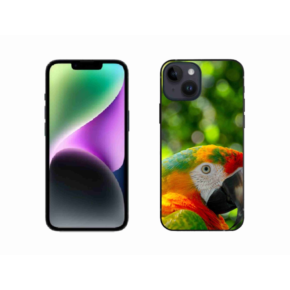 Gelový kryt mmCase na iPhone 14 - papoušek ara 3