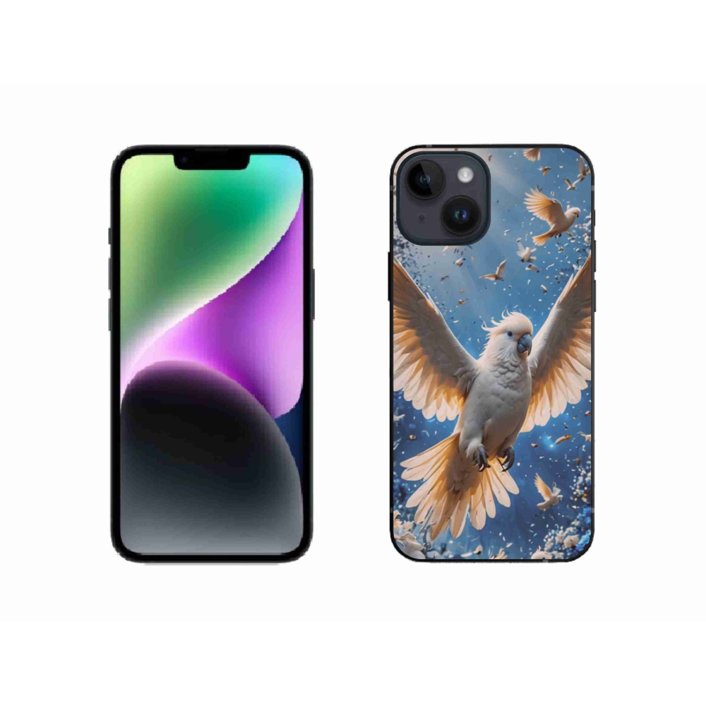 Gelový kryt mmCase na iPhone 14 - papoušek kakadu