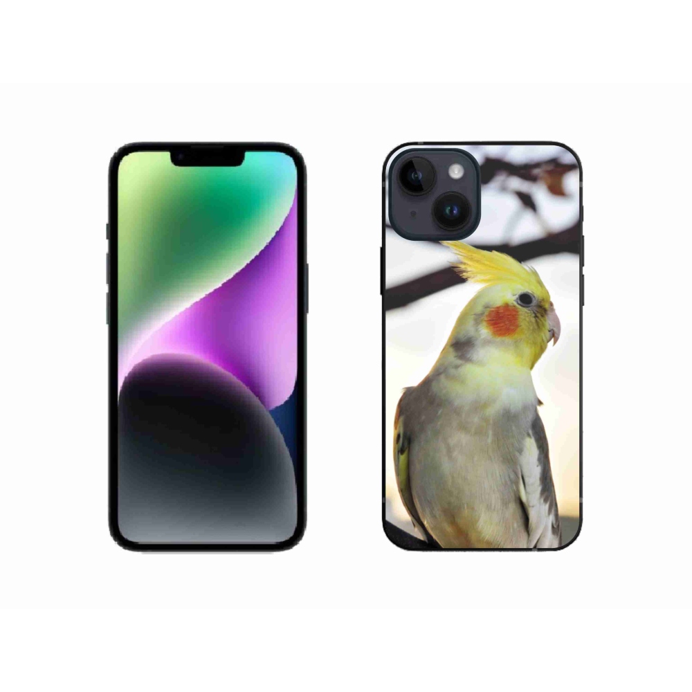 Gelový kryt mmCase na iPhone 14 - papoušek korela