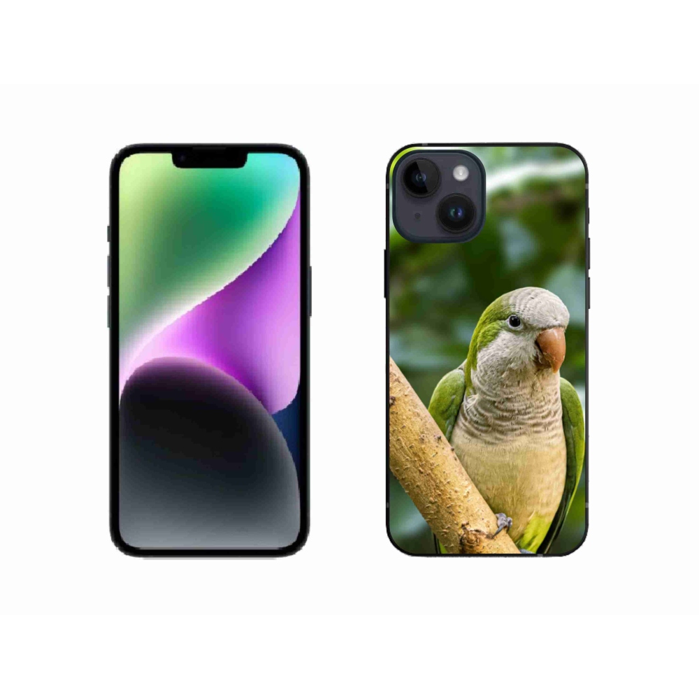 Gelový kryt mmCase na iPhone 14 - papoušek mníšek
