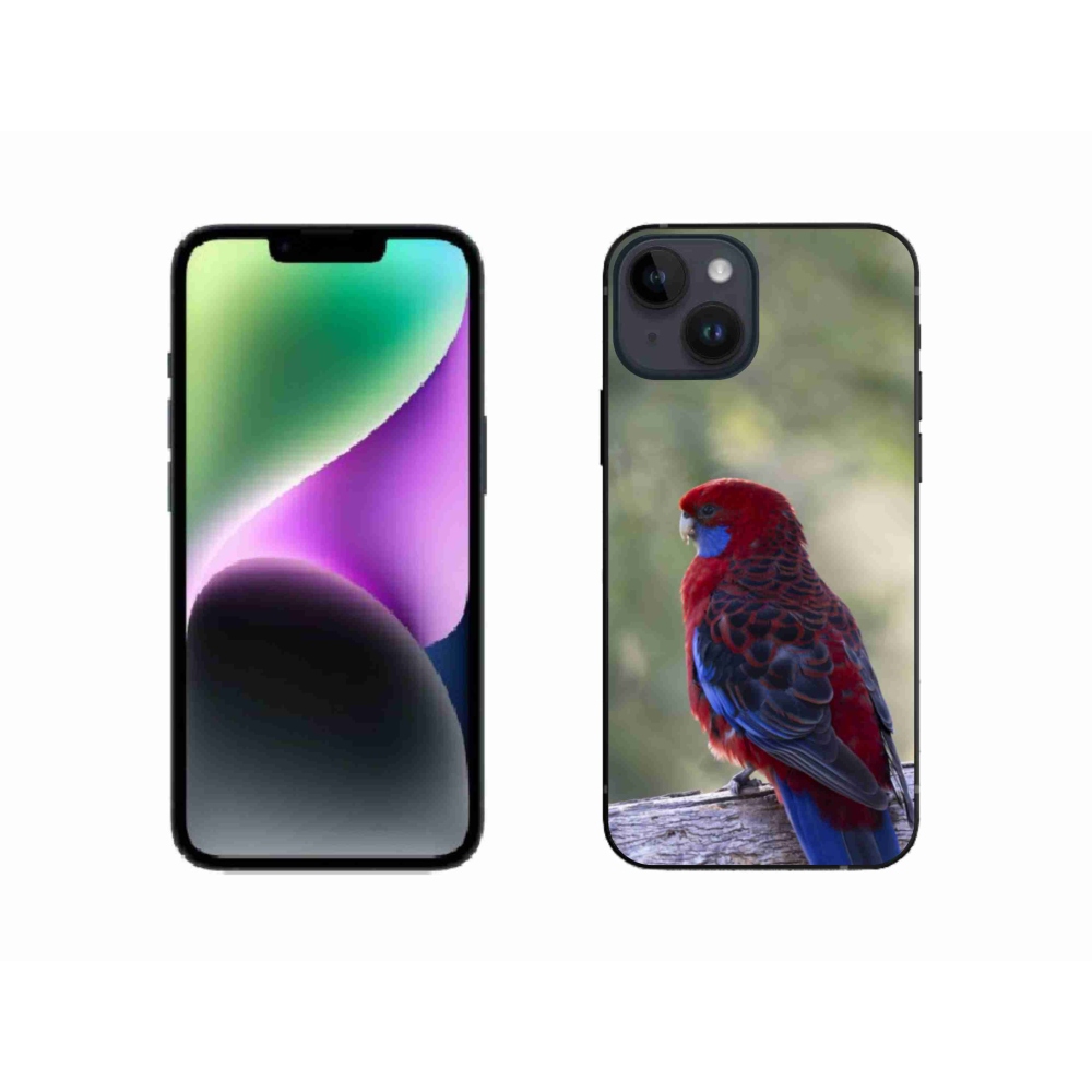 Gelový kryt mmCase na iPhone 14 - papoušek rosela