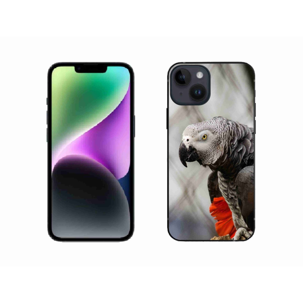 Gelový kryt mmCase na iPhone 14 - papoušek žako 3