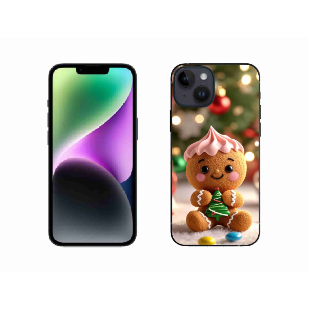 Gelový kryt mmCase na iPhone 14 - perníček