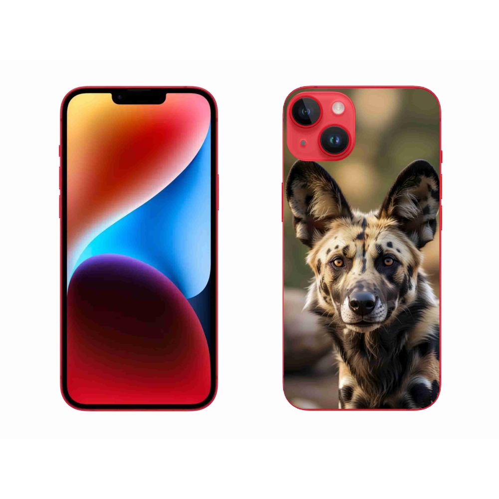 Gelový kryt mmCase na iPhone 14 Plus - africký divoký pes