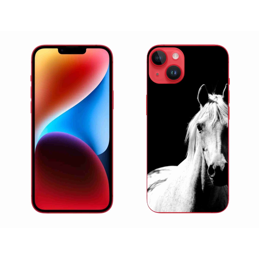 Gelový kryt mmCase na iPhone 14 Plus - bílý kůň 5