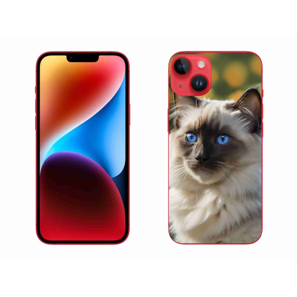 Gelový kryt mmCase na iPhone 14 Plus - bílý ragdoll