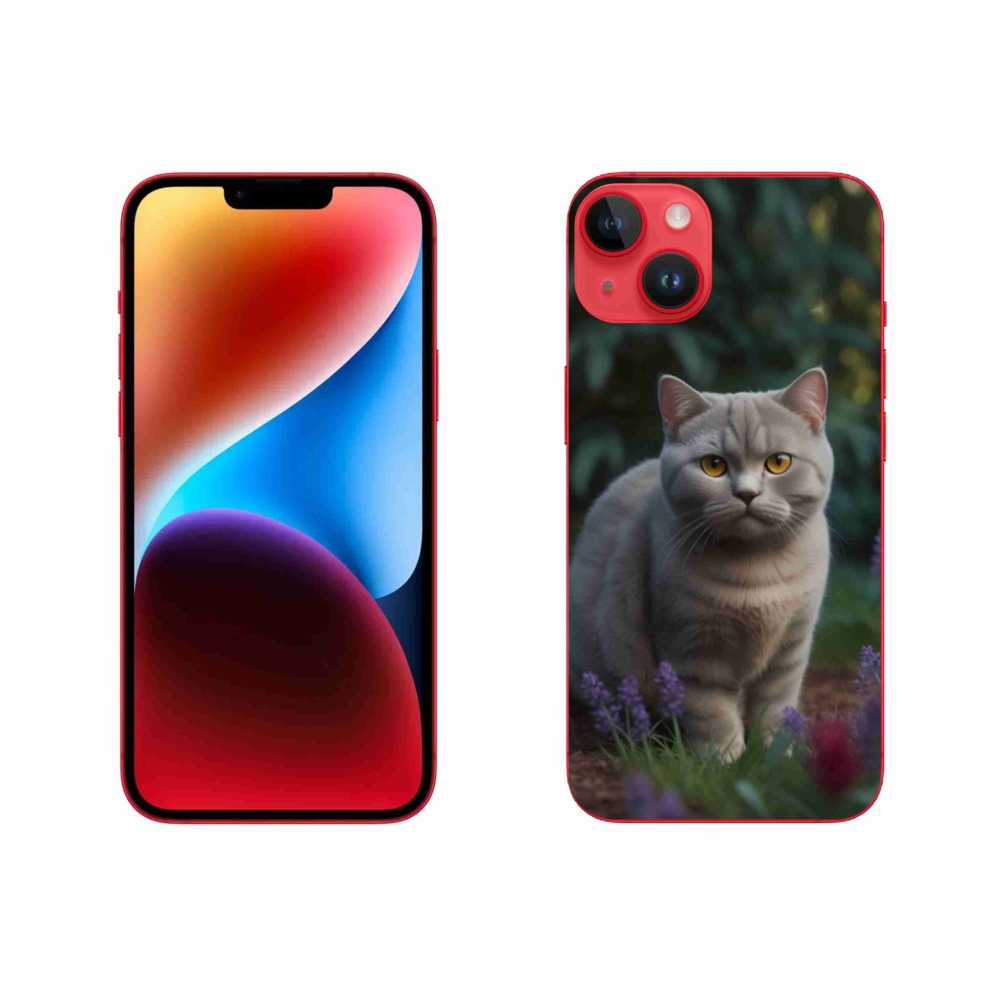 Gelový kryt mmCase na iPhone 14 Plus - britská kočka