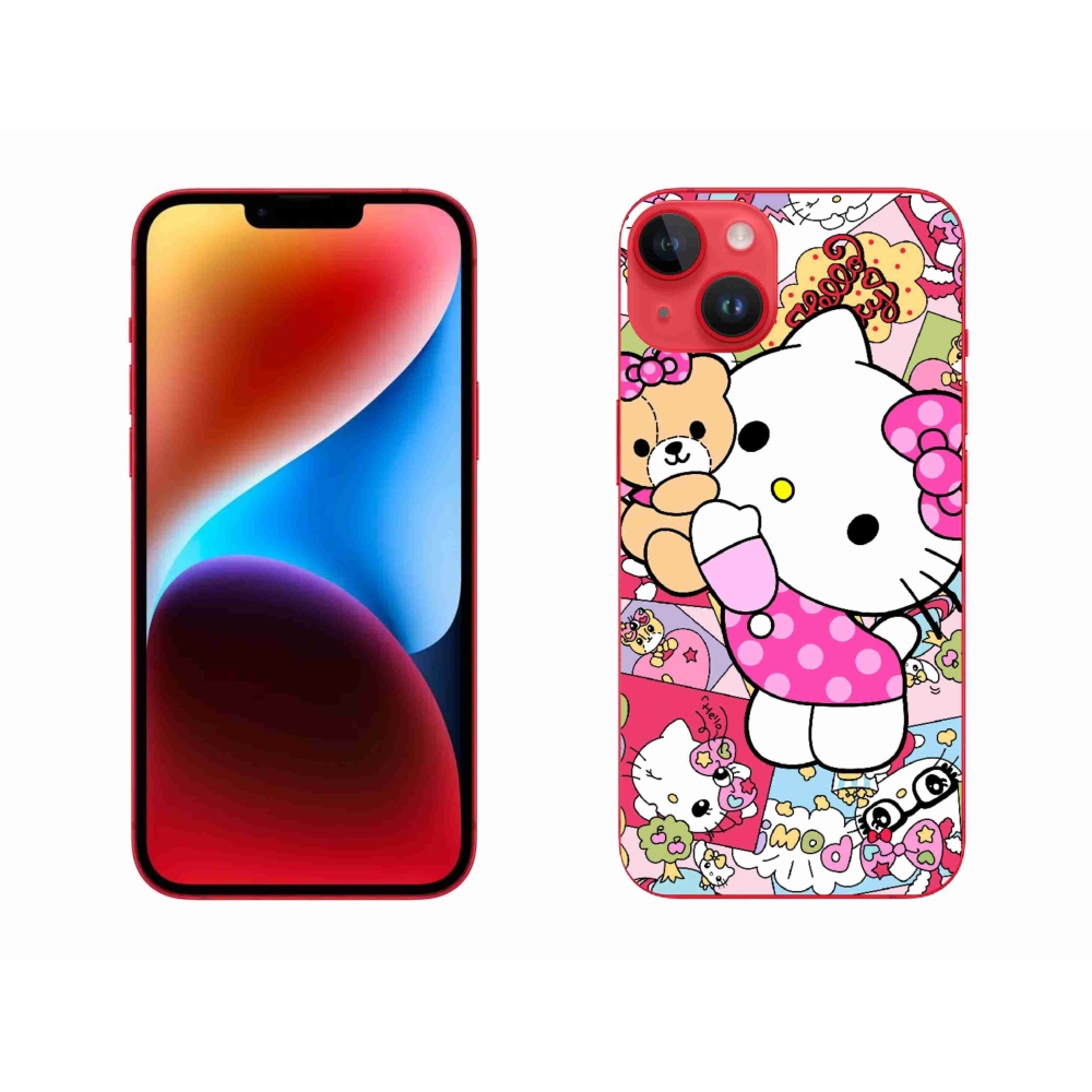 Gelový kryt mmCase na iPhone 14 Plus - cute kitty