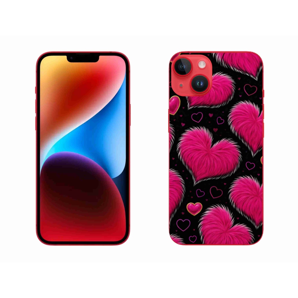 Gelový kryt mmCase na iPhone 14 Plus - hebká srdce