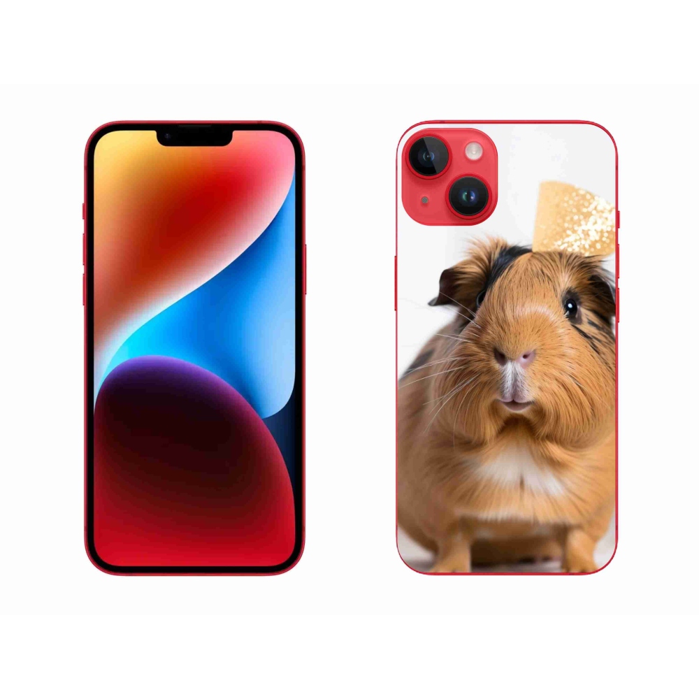 Gelový kryt mmCase na iPhone 14 Plus - hnědé morče