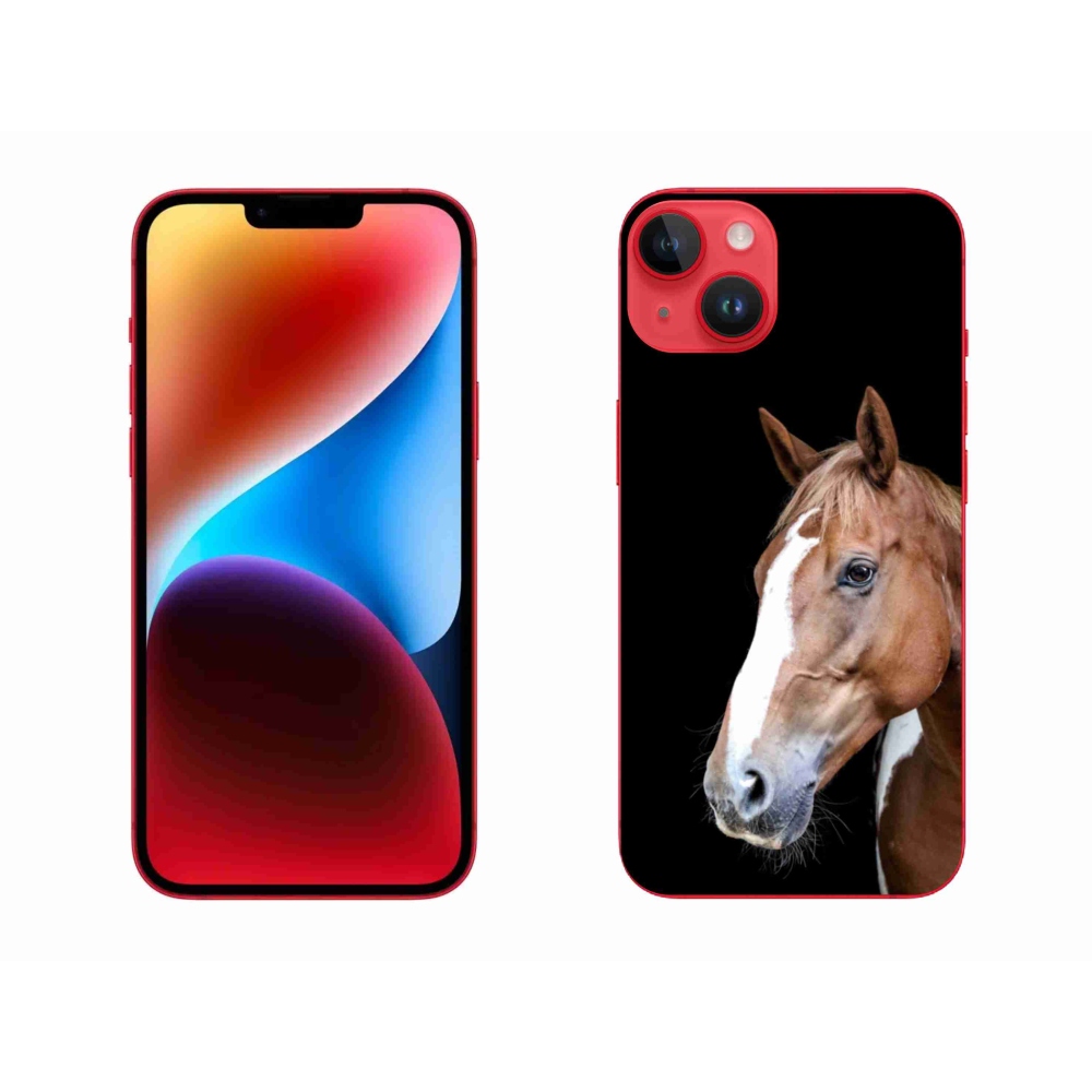 Gelový kryt mmCase na iPhone 14 Plus - hnědý kůň 3