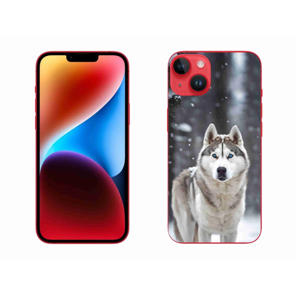 Gelový kryt mmCase na iPhone 14 Plus - husky 2