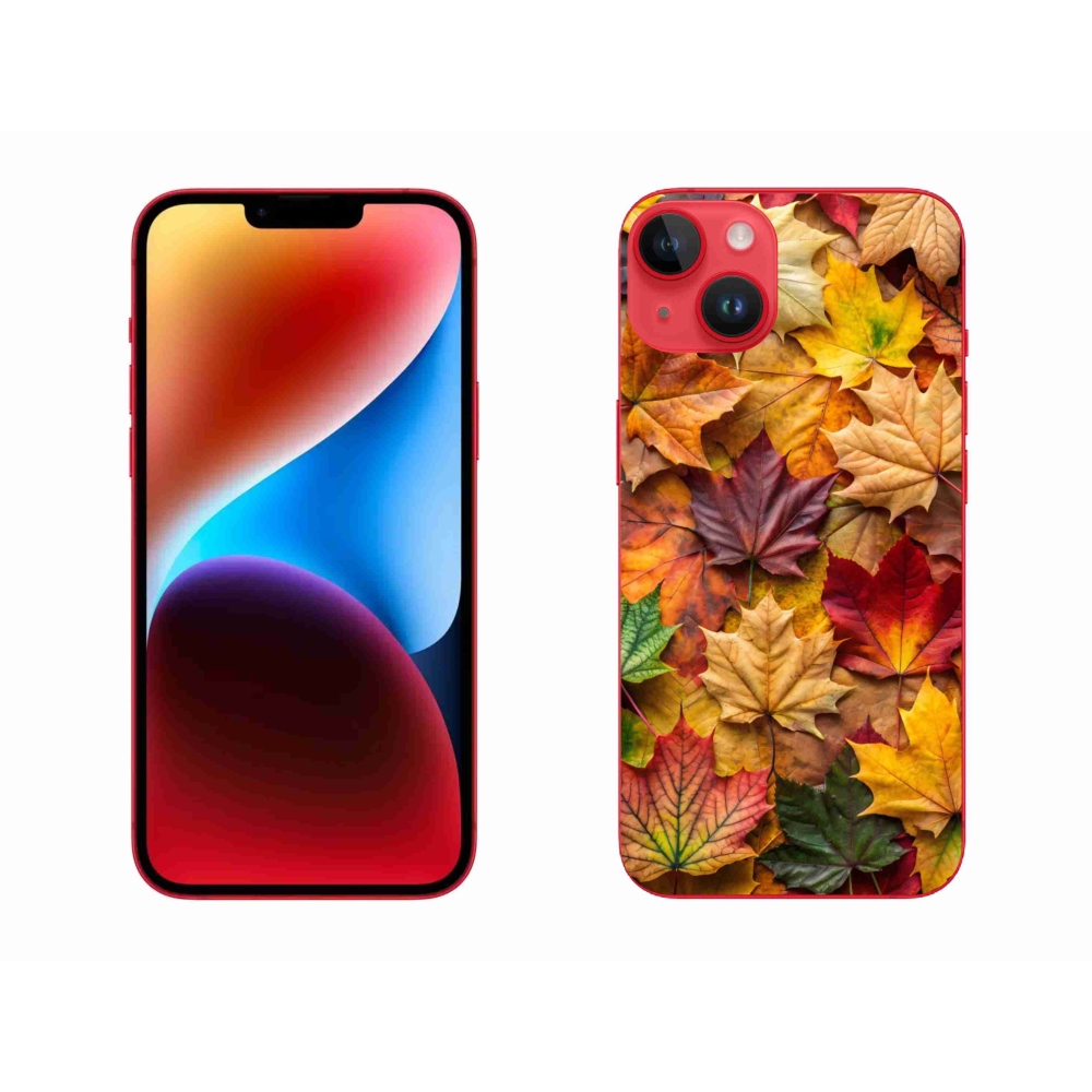 Gelový kryt mmCase na iPhone 14 Plus - javorové listy 2