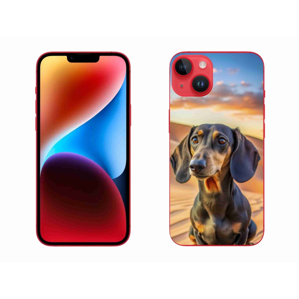 Gelový kryt mmCase na iPhone 14 Plus - jezevčík 3 