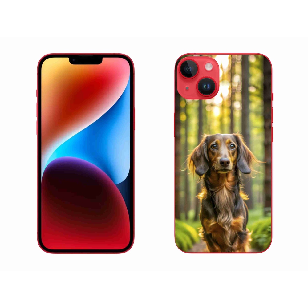 Gelový kryt mmCase na iPhone 14 Plus - jezevčík 4