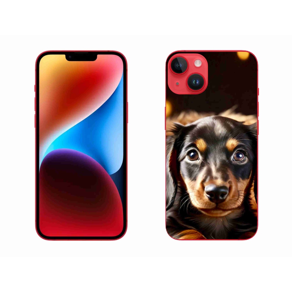 Gelový kryt mmCase na iPhone 14 Plus - jezevčík