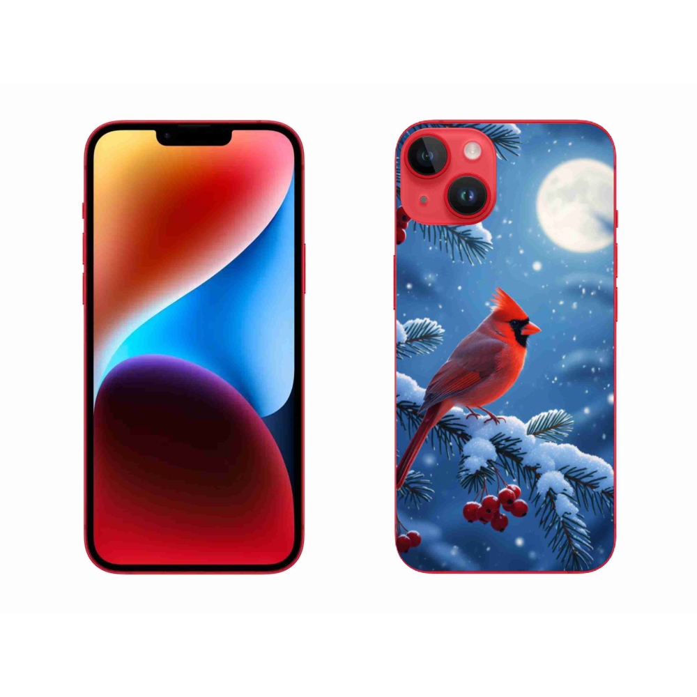 Gelový kryt mmCase na iPhone 14 Plus - kardinál červený